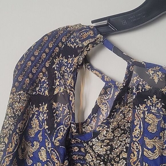 NWT S Cut Out Top Off Shoulder Crop Paisley Gypsy Boho Sexy Coquette Peasant NEW - Picture 10 of 10